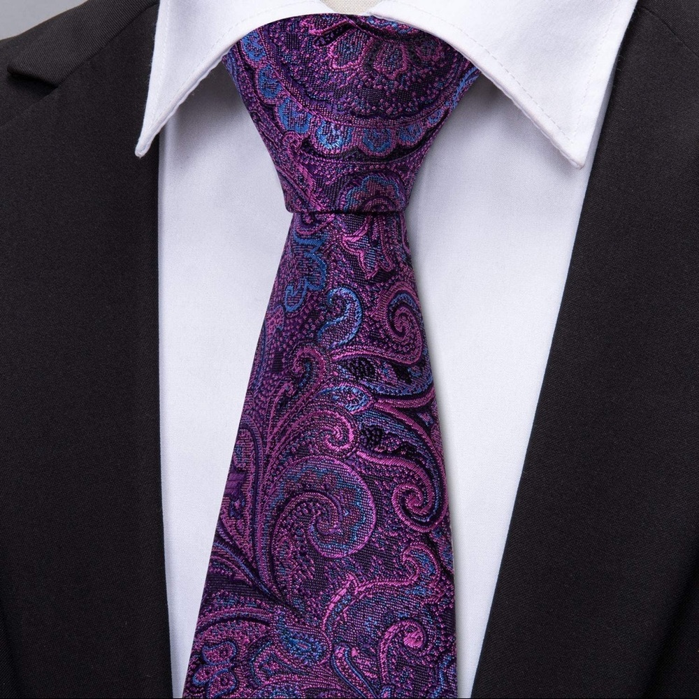 Barry Wang Purple Blue Tie!